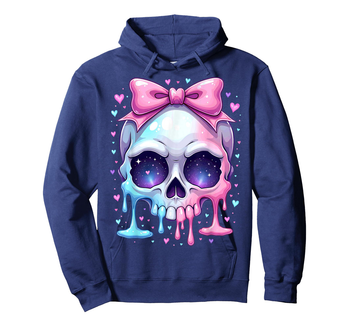 Kawaii Pastel Goth Creepy Bowtie Girl Skull Halloween T-Shirt