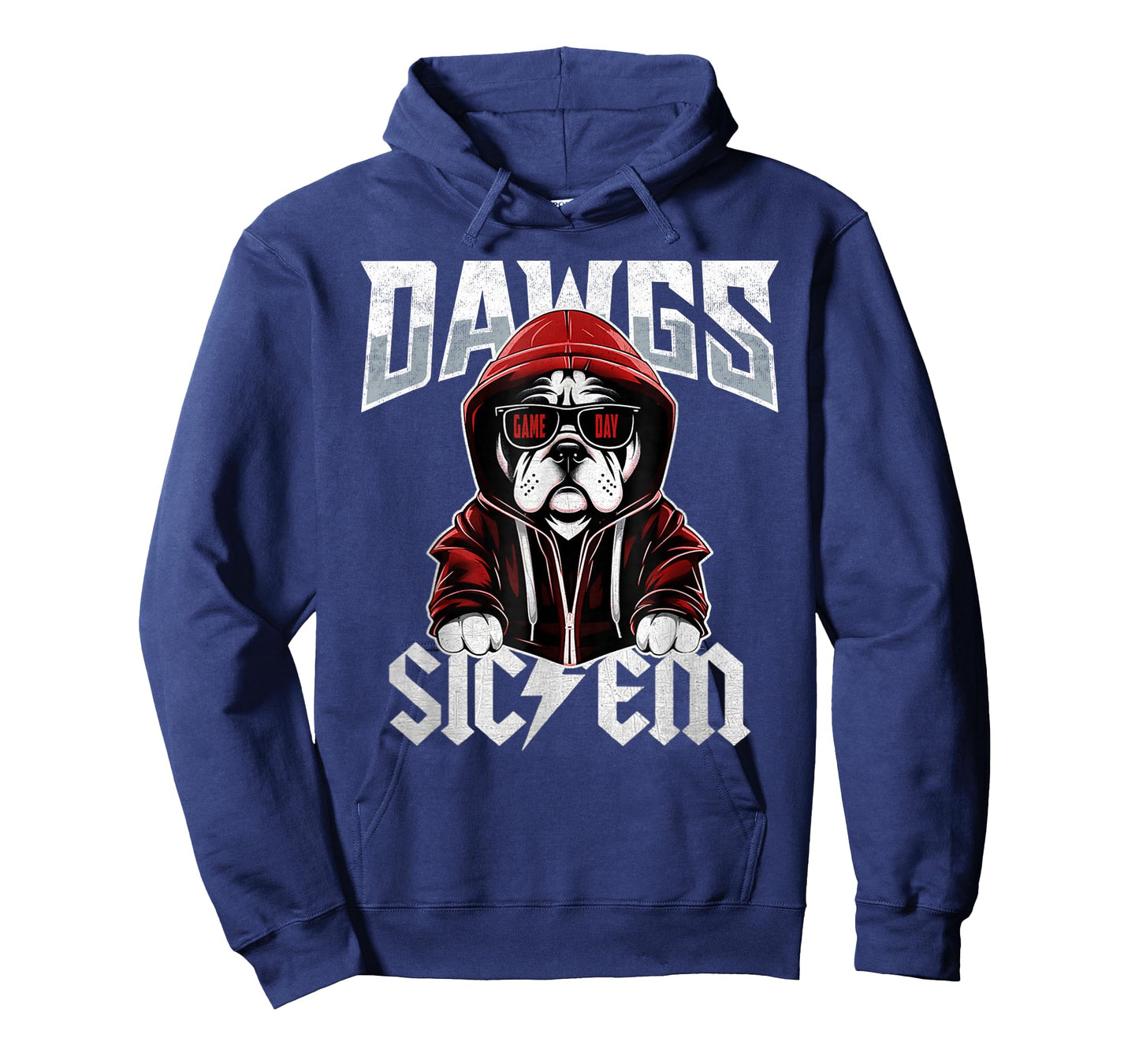 Sic Em Bulldog Distressed - Dawgs Bulldog Spirit Evergreen T-Shirt