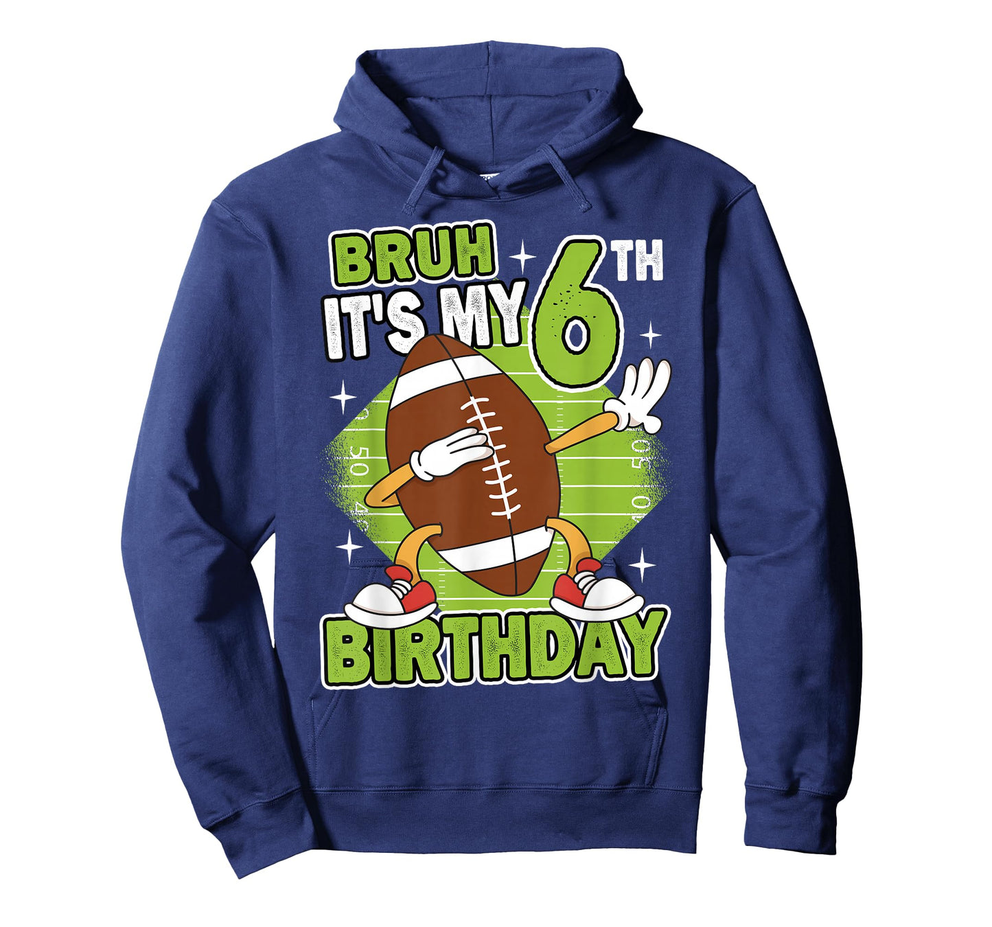 Bruh It's My 6th Birthday American Football Boy 6 Years Old T-Shirt