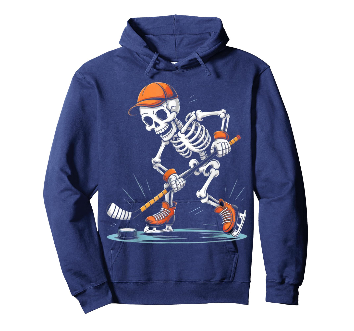 Skeleton Ice Hockey Halloween Costume Men Boys Kids Tee T-Shirt