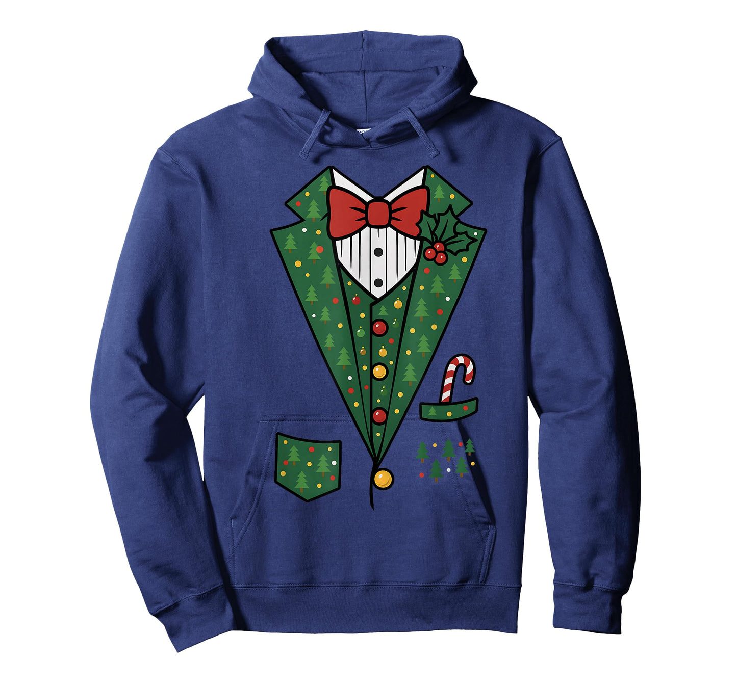 Bowtie Vest Mistletoe Candy Funny Christmas Celebrate Family T-Shirt