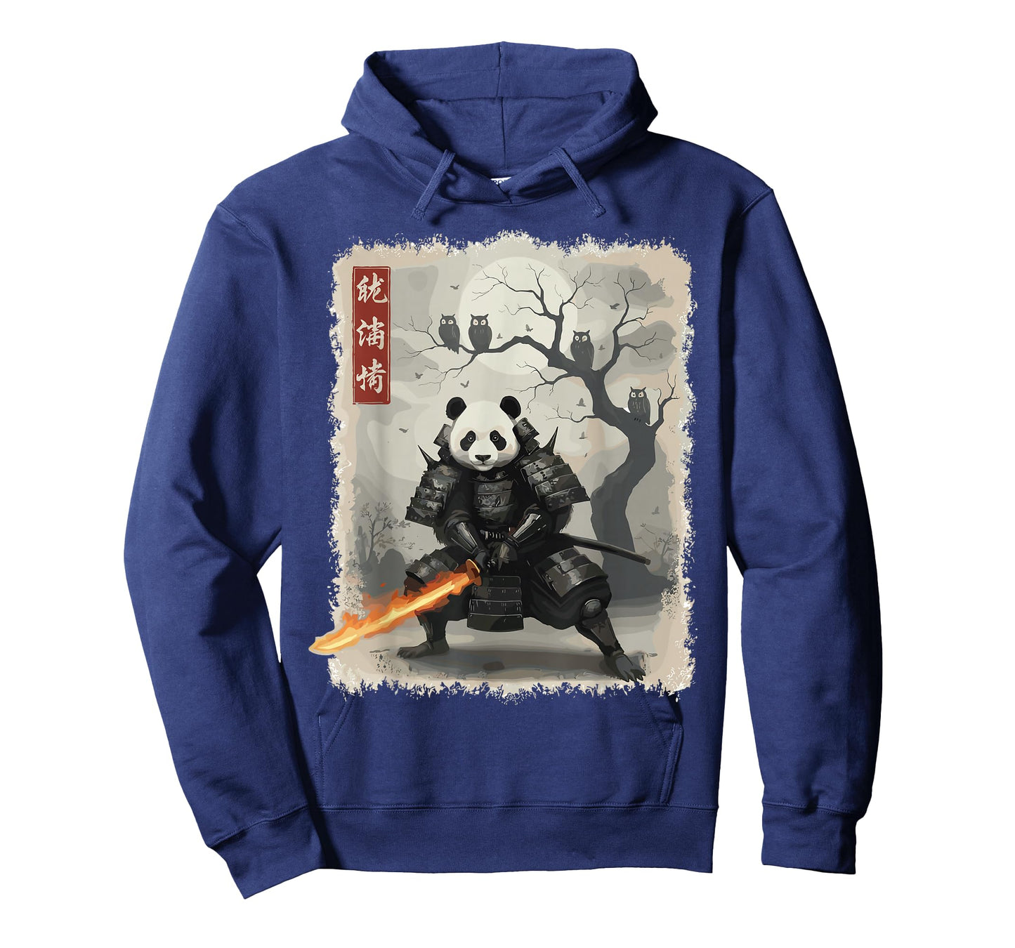 Samurai Panda Japanese Shirts for Men Warrior Vintage T-Shirt