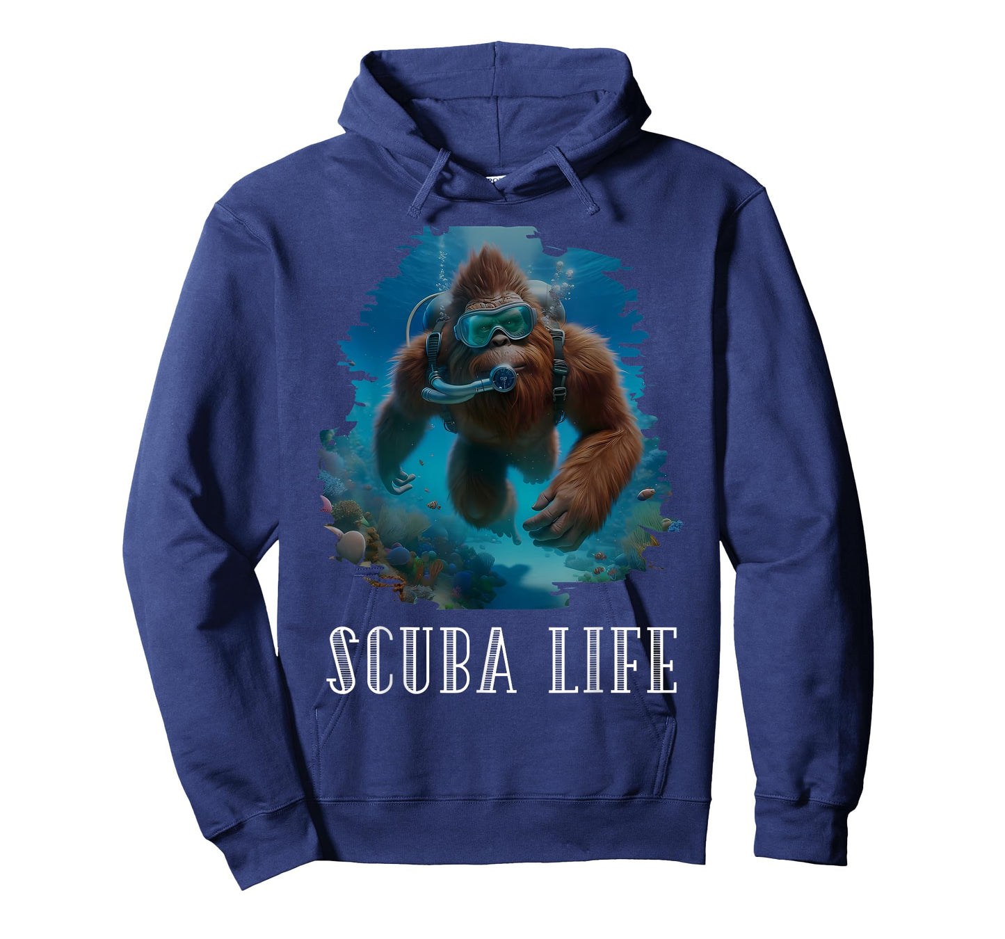 Funny Bigfoot Scuba Diving Scuba Diver Sasquatch Hawaiian T-Shirt