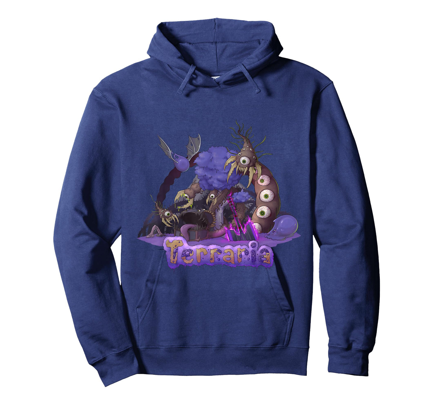 Terraria: The Corruption T-Shirt - Black, Unisex-Adults, Short Sleeve, Classic Fit, Cotton, Polyester, Machine Wash, Small