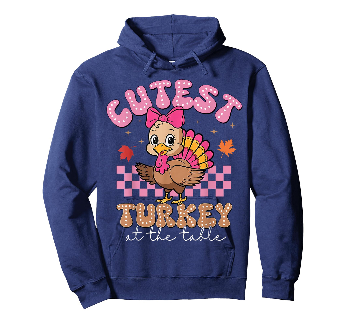 Cutest Turkey at The Table Thanksgiving Girls Kids Toddlers T-Shirt
