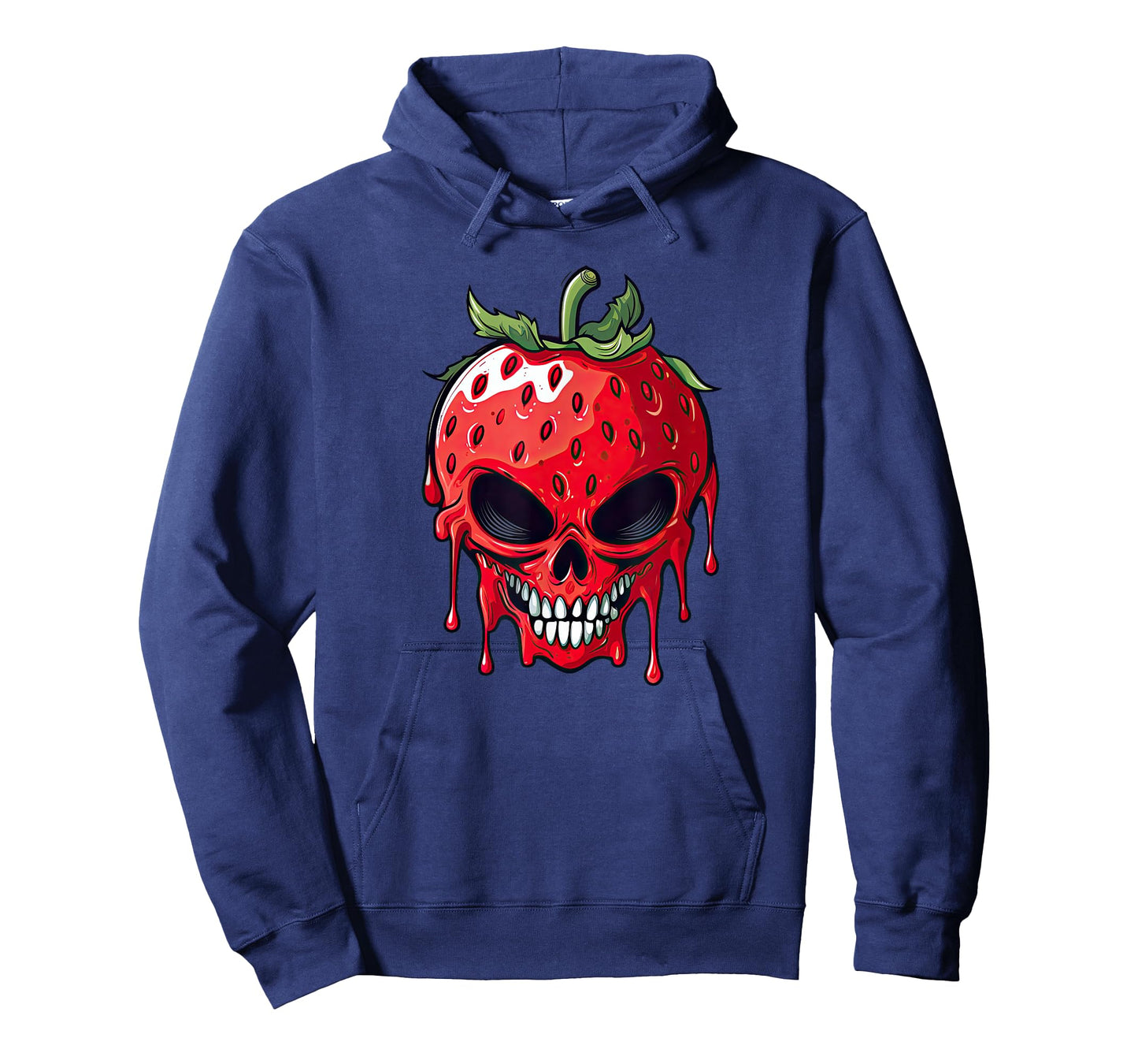 Scary Strawberry Groovy Halloween Skull T-Shirt
