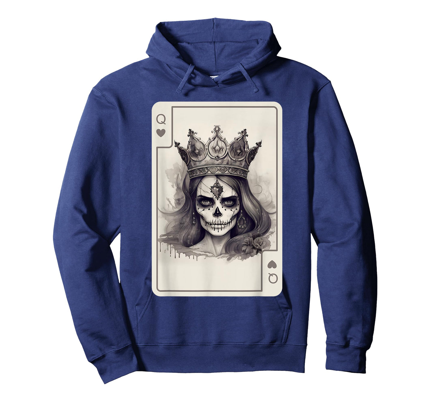 Queen of Hearts Gothic Poker Card Game Halloween Creepy T-Shirt