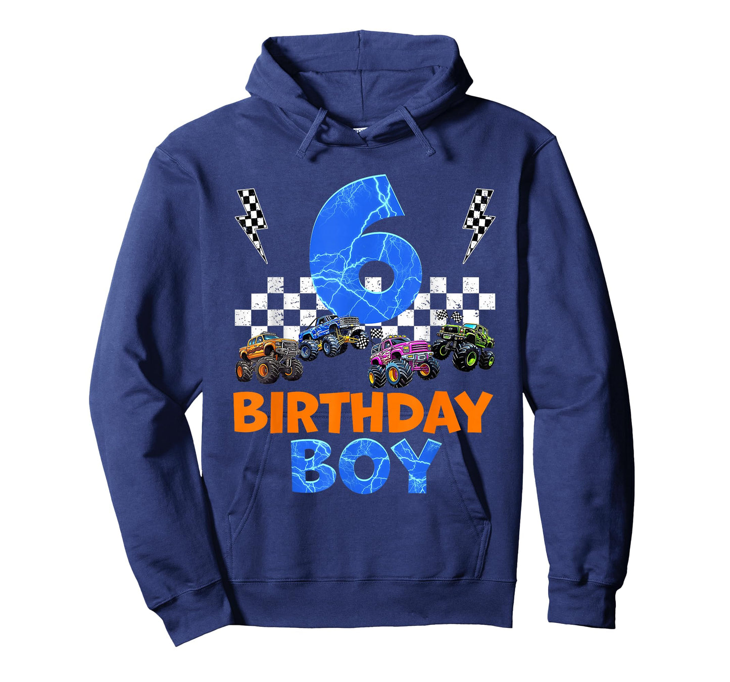 Retro Monster Truck 6th Birthday Boy Gift For 6 Years Kids T-Shirt