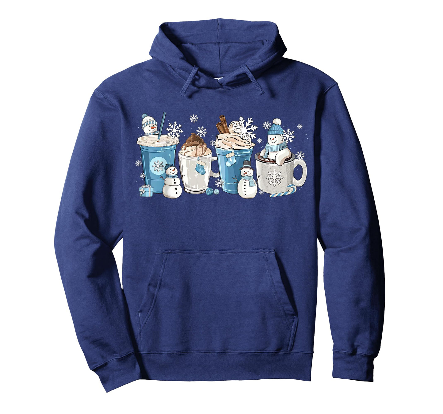 Retro Funny Snowman Winter Coffee Cups Latte Cozy Season T-Shirt