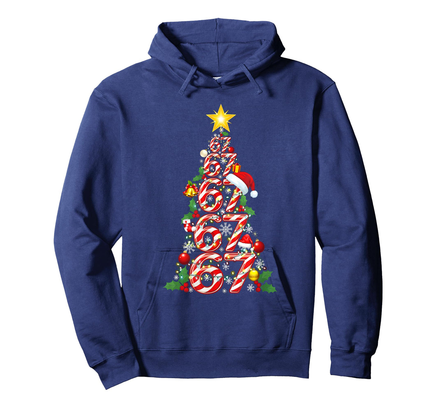 Merry Christmas Candy Cane Tree Number 67 Meme Xmas Pajamas T-Shirt