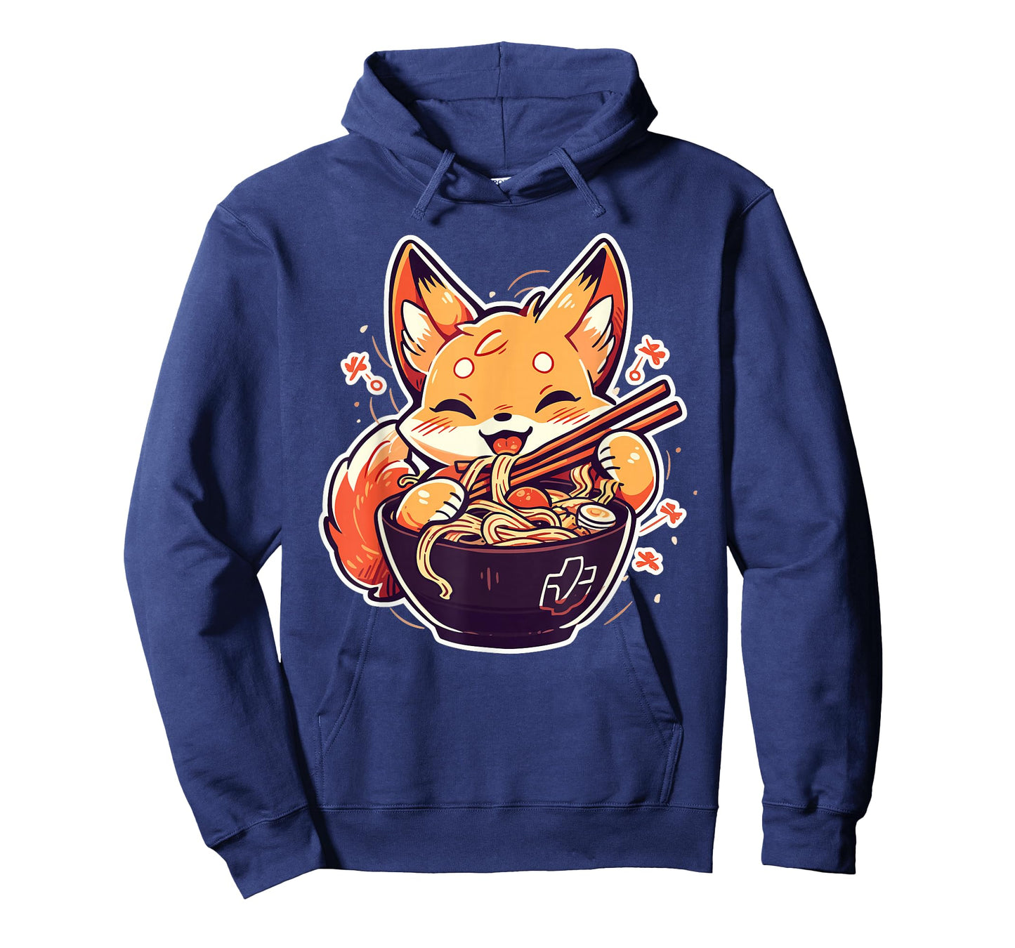 Cute Japanese Anime Kawaii Fox Eating Ramen Kids Girls Teens T-Shirt