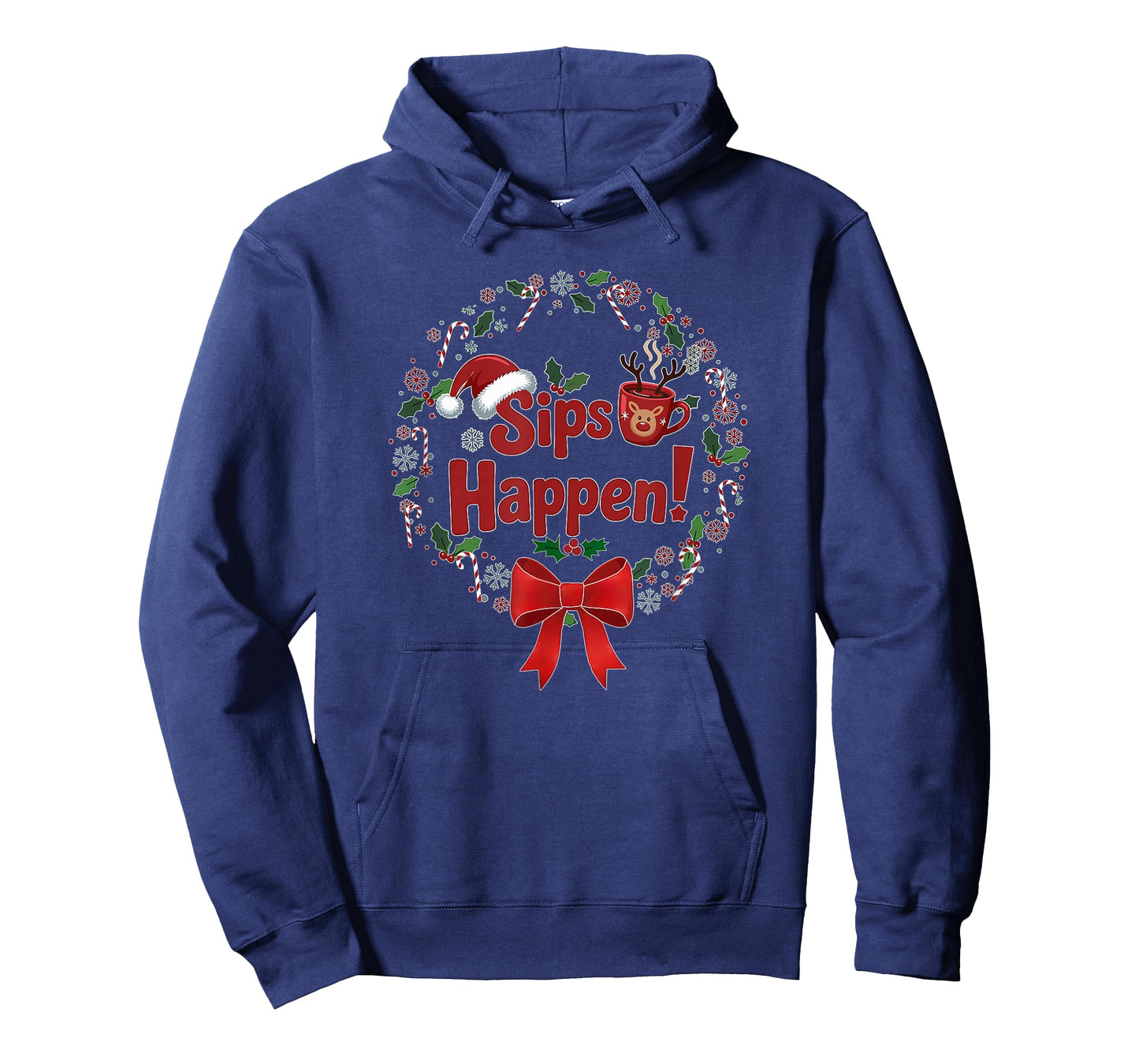 Sips Happen Funny Holiday Quote T-Shirt