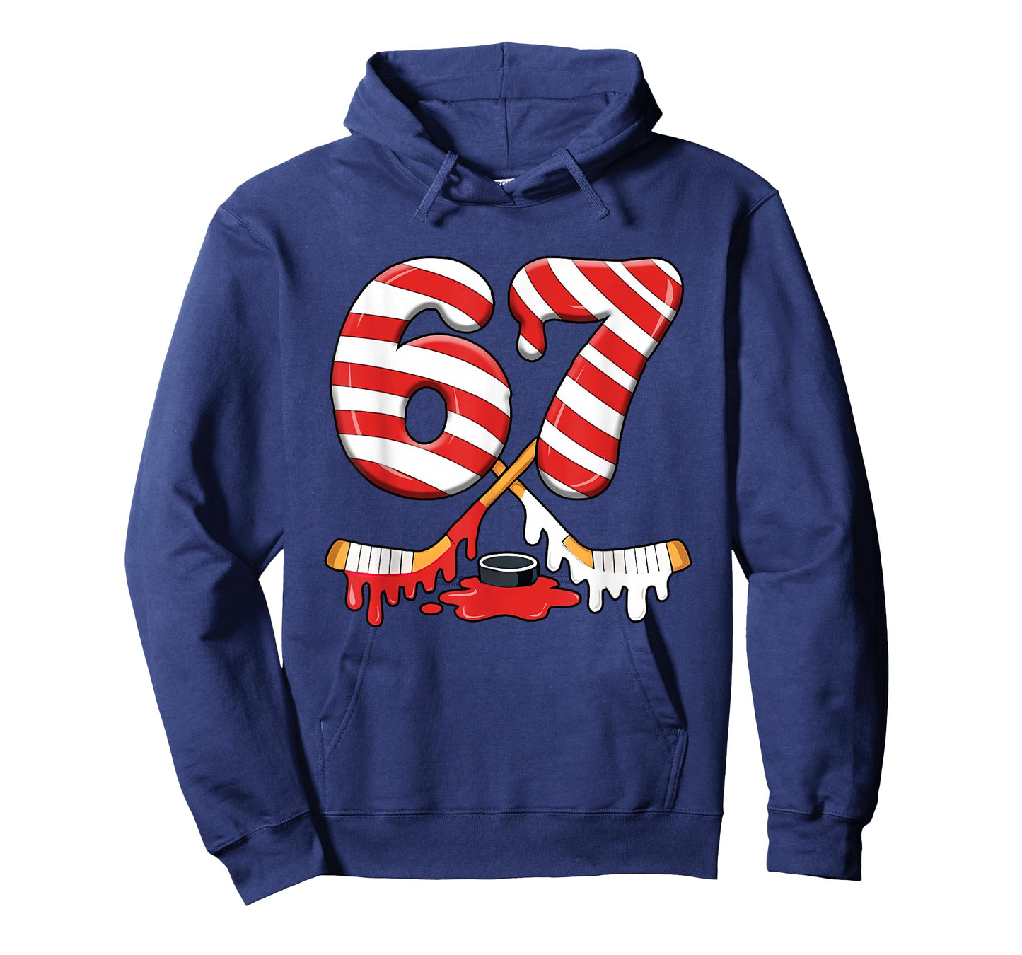 6-7 Meme Slang Christmas Candy Cane Xmas Ice Hockey Lover T-Shirt