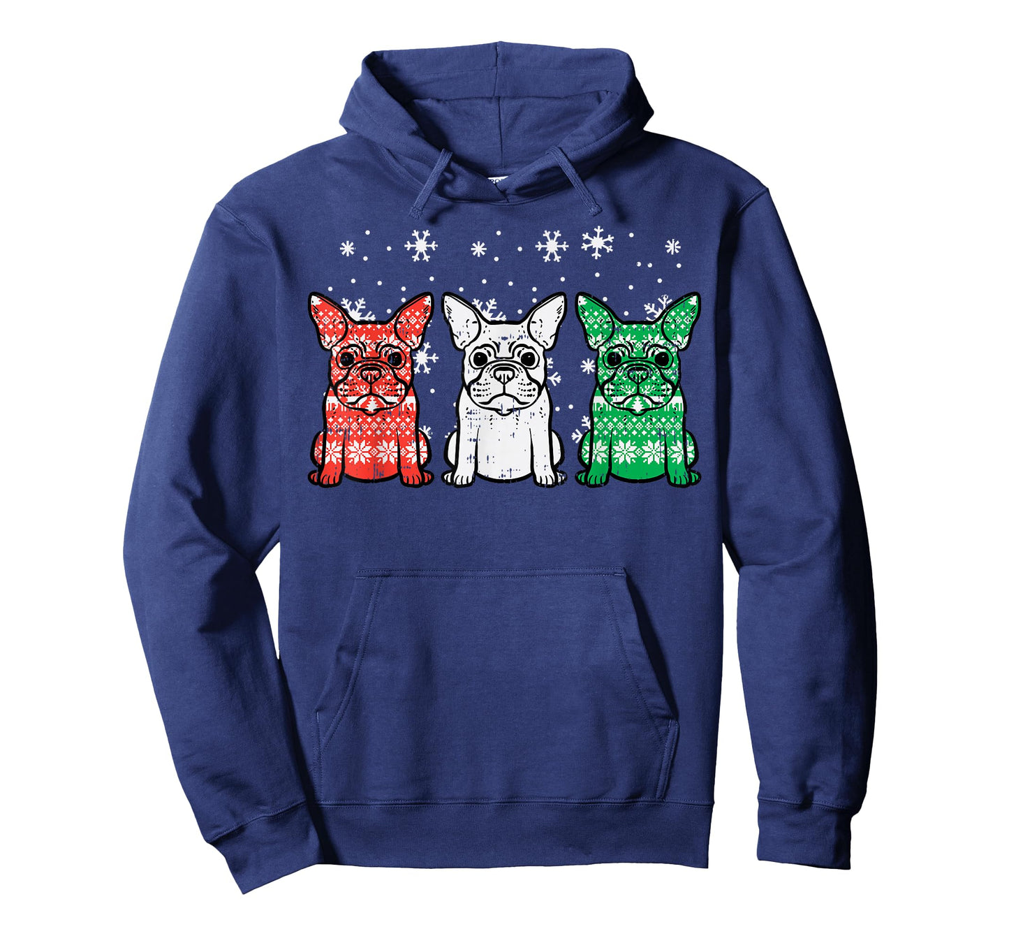 Christmas French Bulldogs Xmas Frenchie Dog Men Women Kids T-Shirt