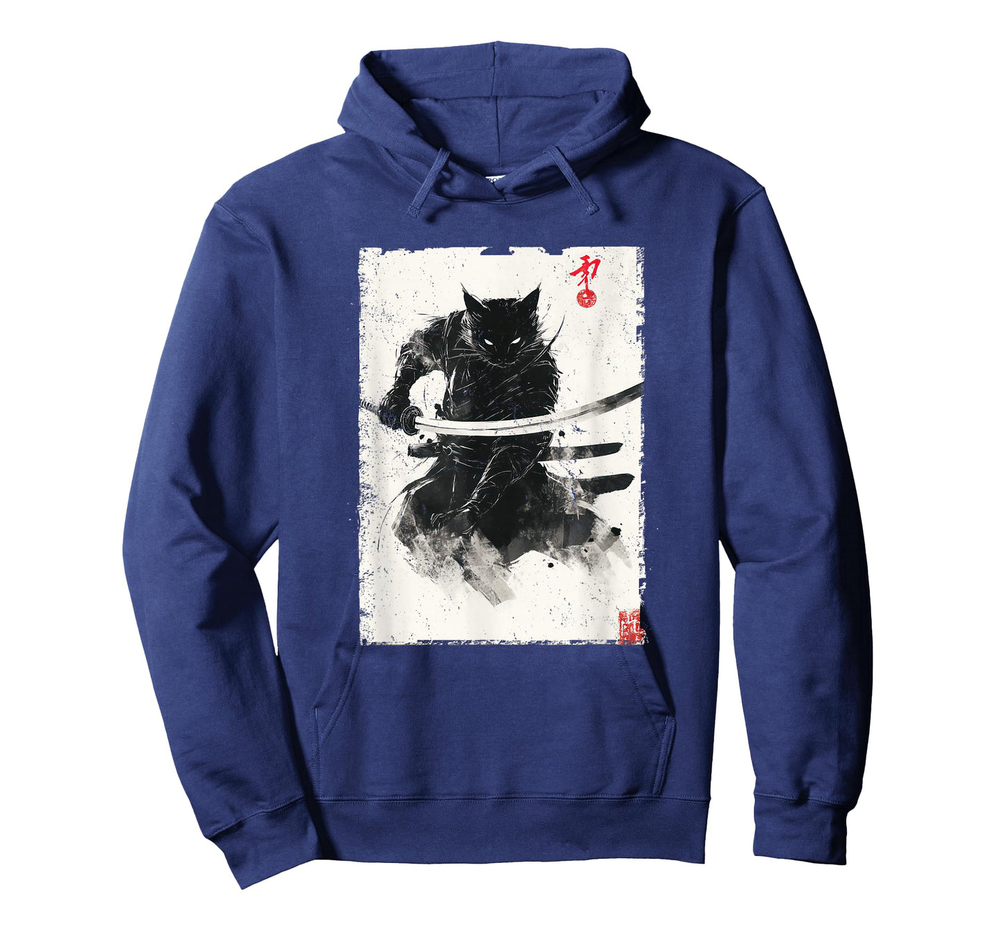 Vintage Samurai Cat Graphic Art Japanese Ukiyo-e T-Shirt