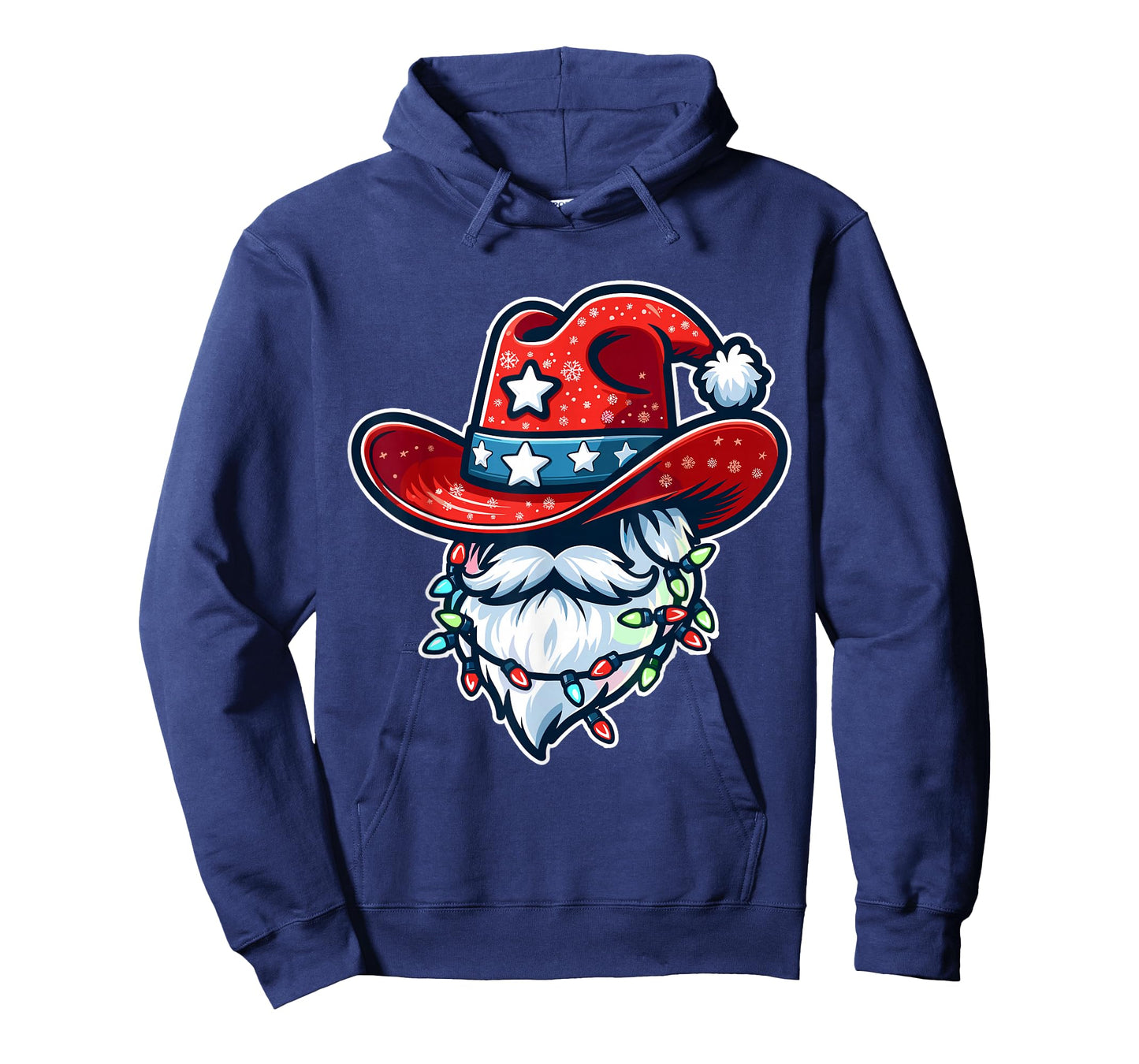 Cowboy Santa Hat Xmas Reindeer Rodeo Christmas In Texas T-Shirt