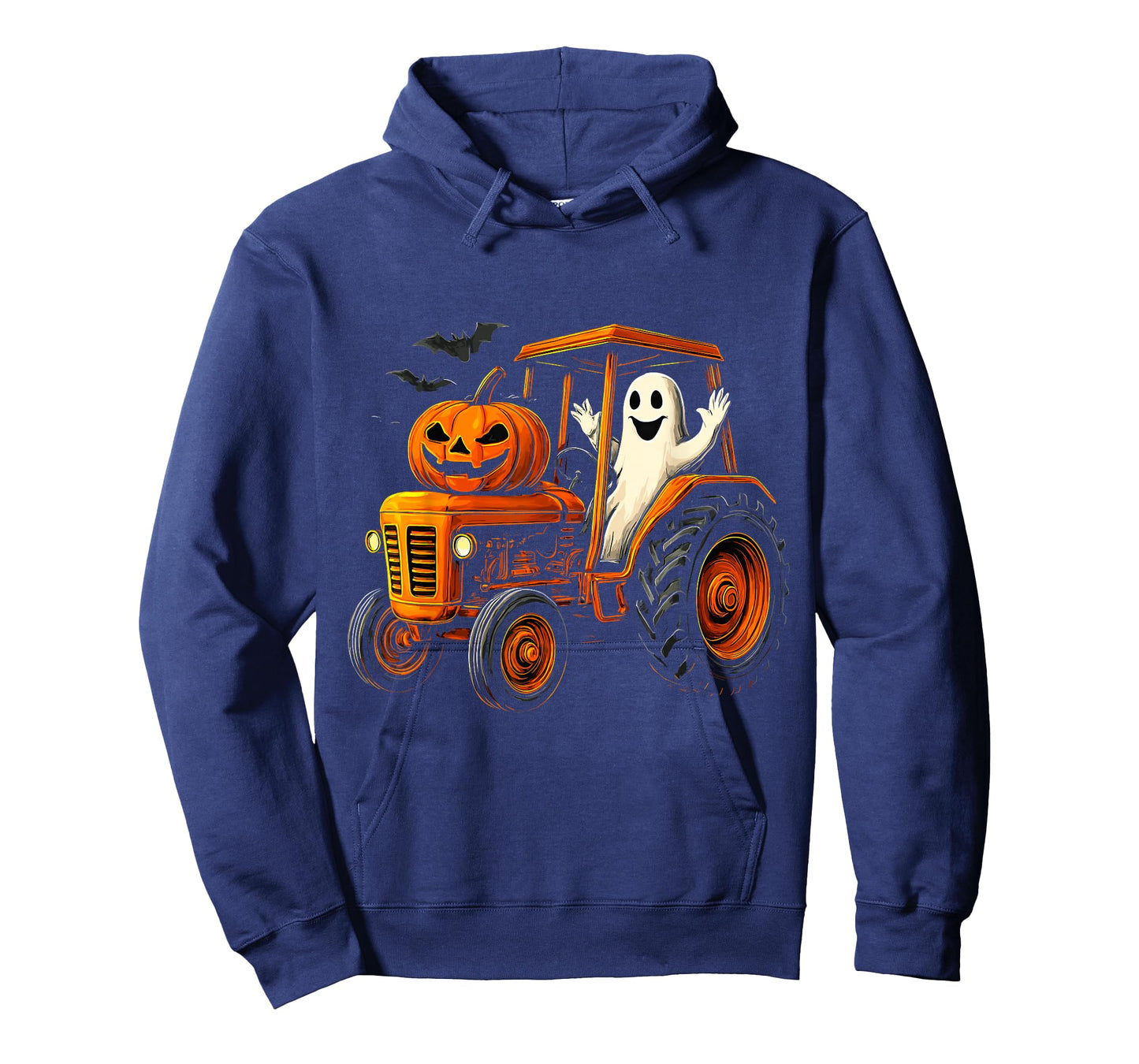 Farmer Ghost Tractor Pumpkin Spooky Season Halloween Costume T-Shirt