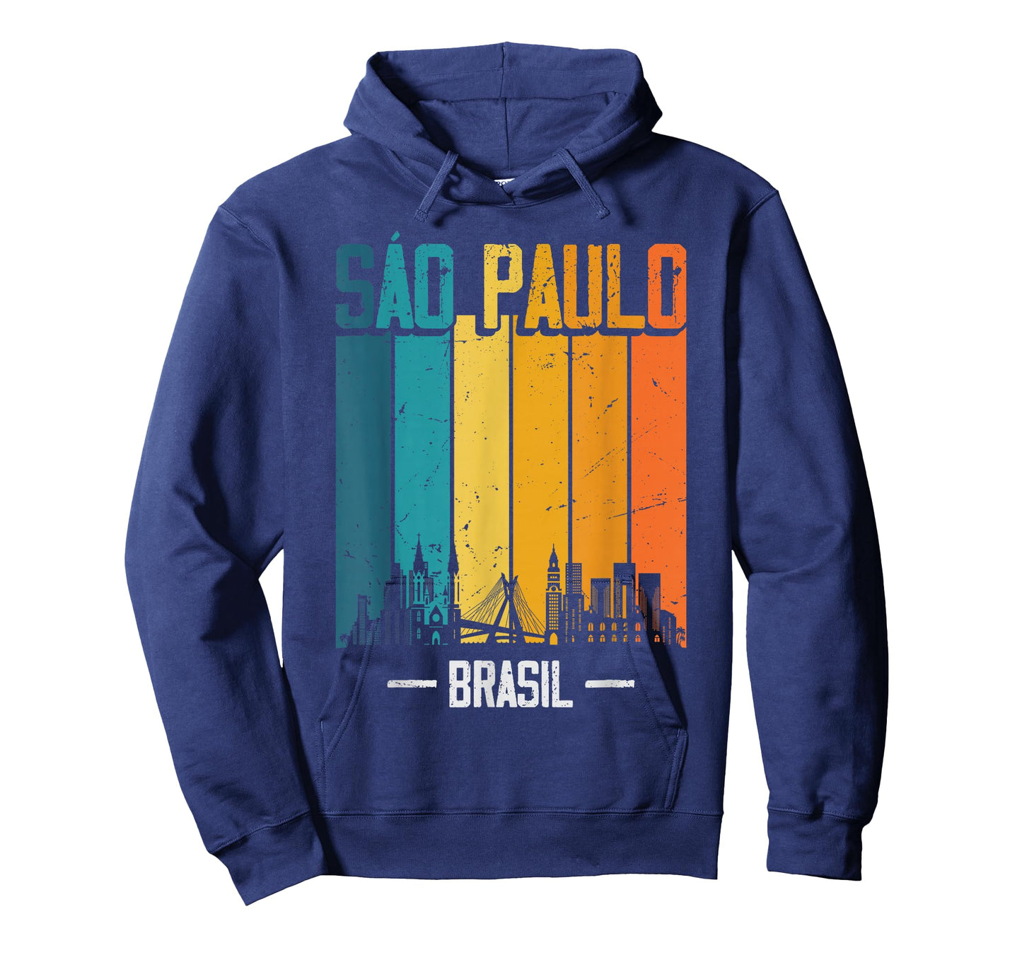 Sao Paulo Brasil Retro Vintage Sunset Skyline Sao Paulo T-Shirt