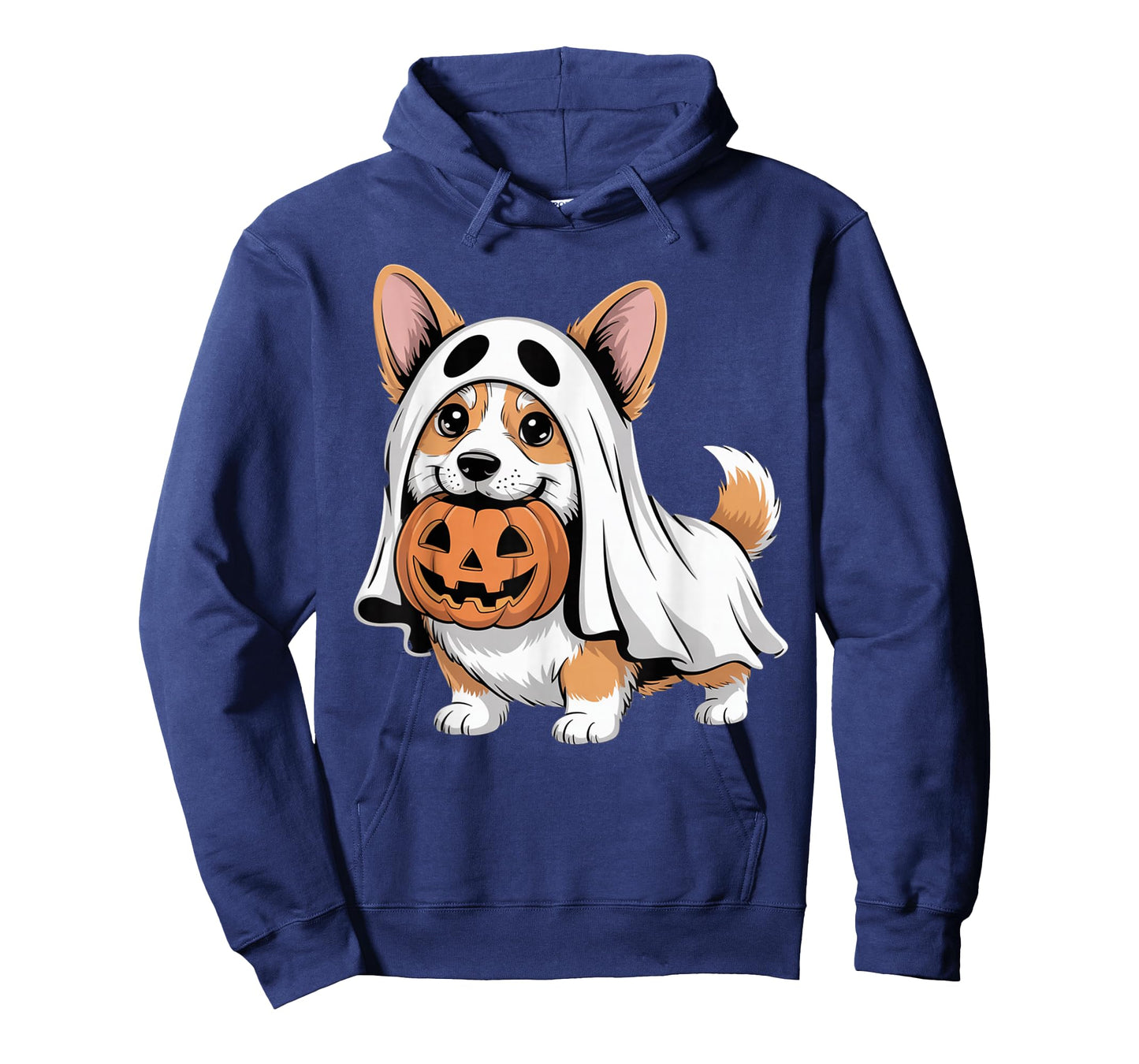Cute Corgi Ghost Pumpkin Dog Owner Halloween Costume T-Shirt