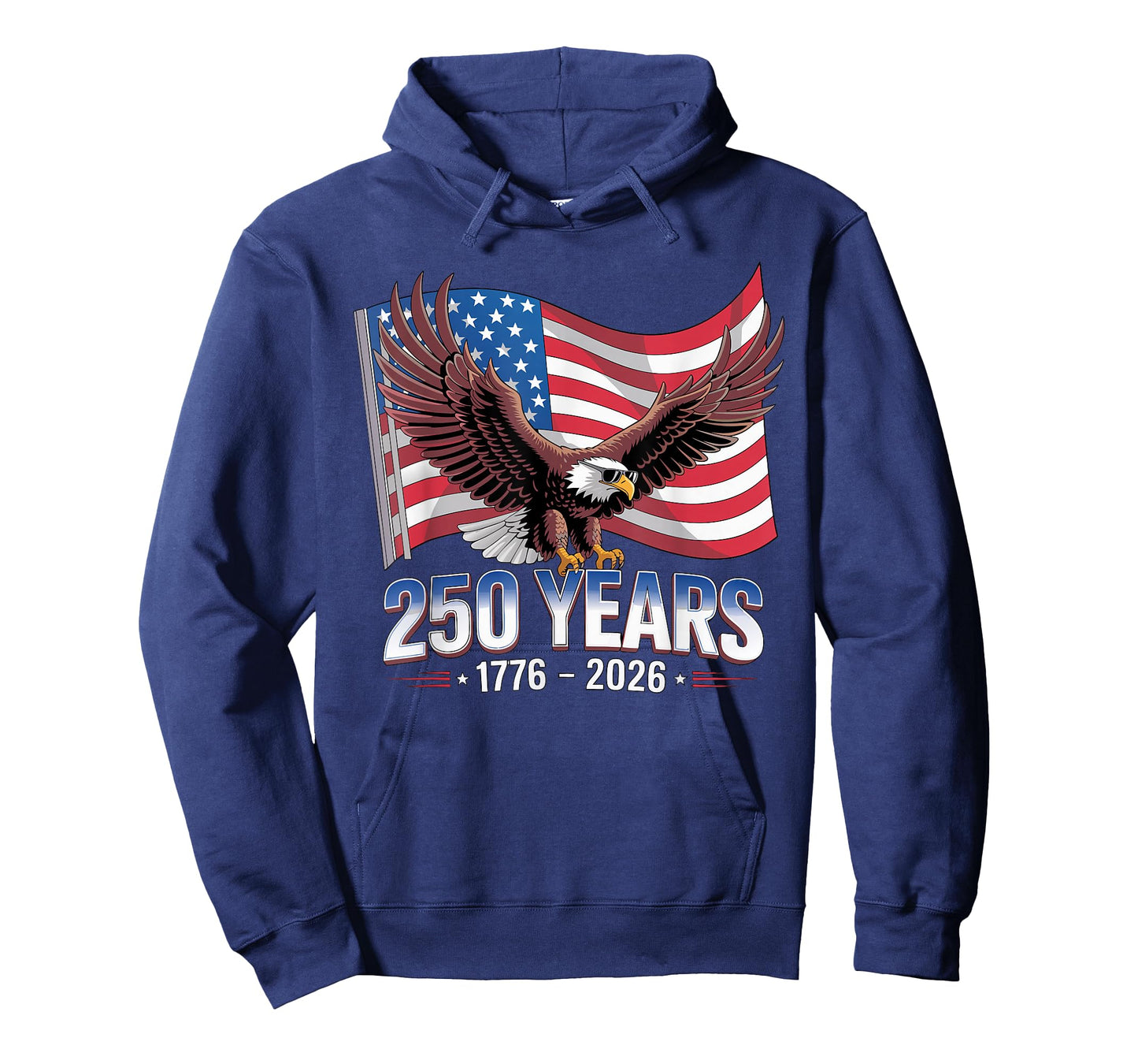 USA 250 Years 1776 2026 250th Anniversary Bald Eagle Flag T-Shirt