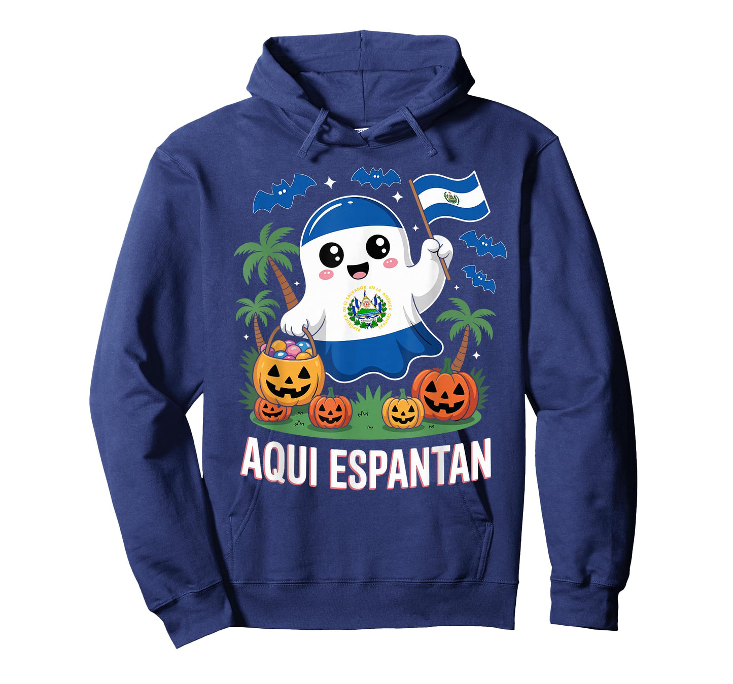El Salvador Flag Culture Pride Aqui Espantan Halloween T-Shirt