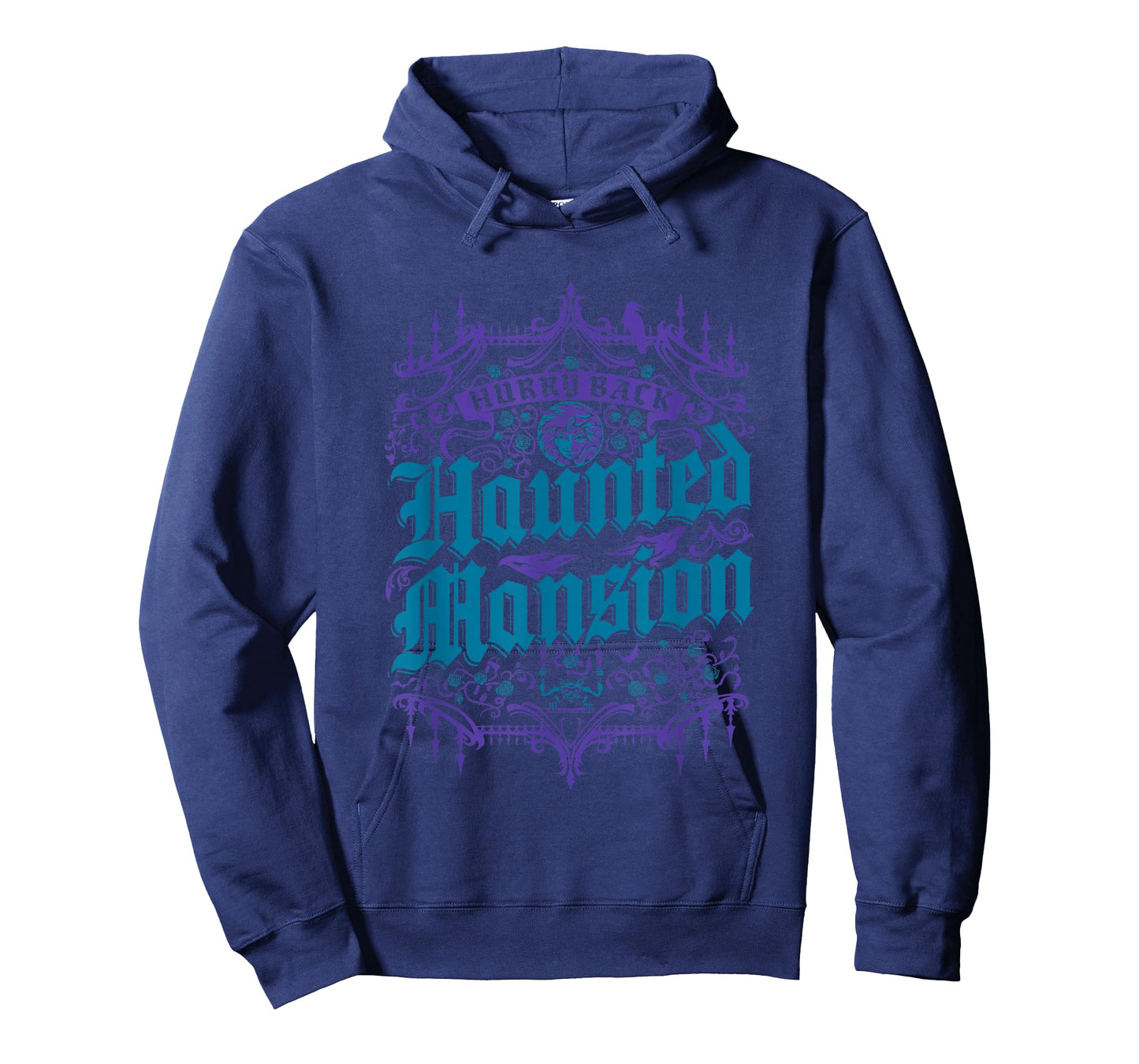 The Haunted Mansion Hurry Back Gothic Pattern Chest Poster T-Shirt