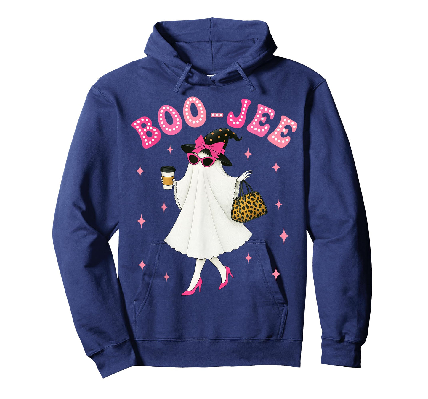 Boujee Boo Jee Spooky Pink Ghost Halloween Girls Women T-Shirt