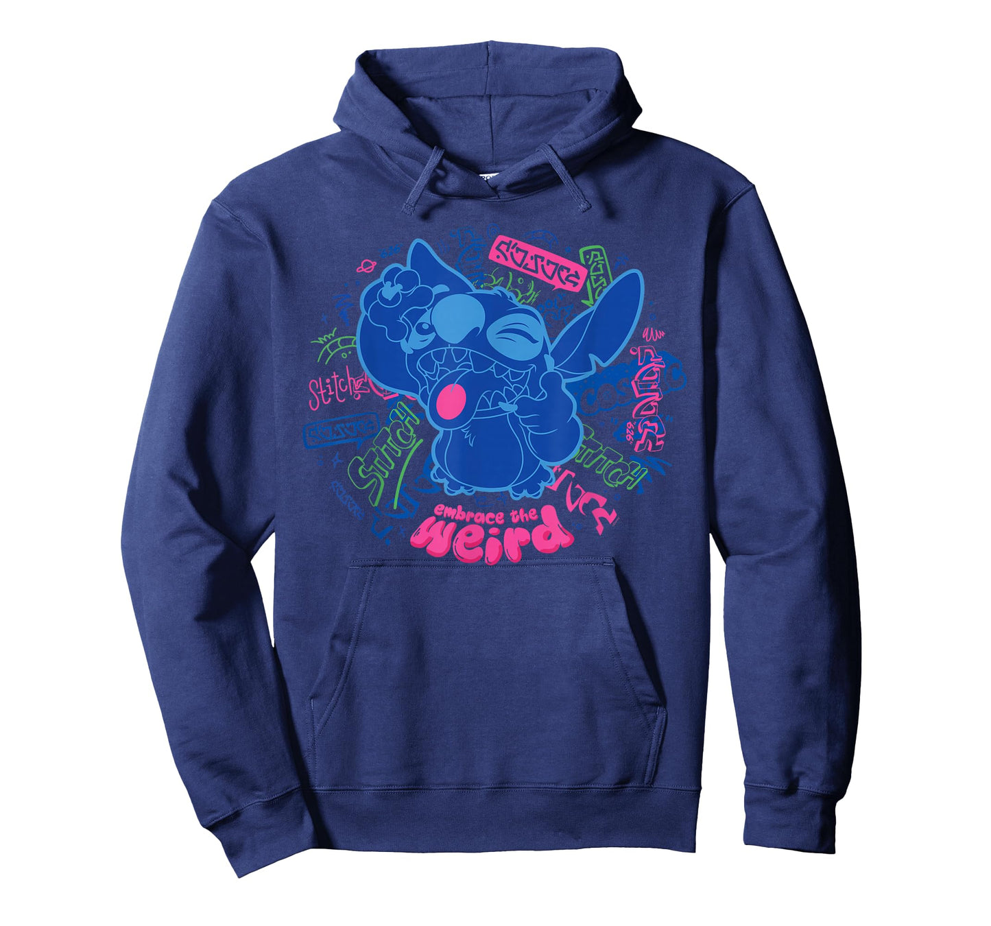 Disney Stitch Embrace the Weird Freestyle Alien Street Tags T-Shirt