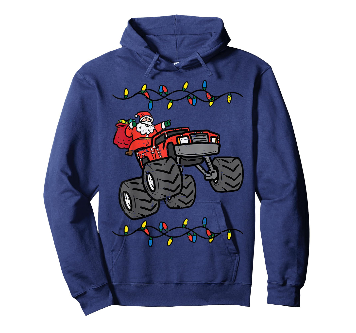 Christmas Santa Monster Truck Xmas Boys Kids Toddler Youth T-Shirt
