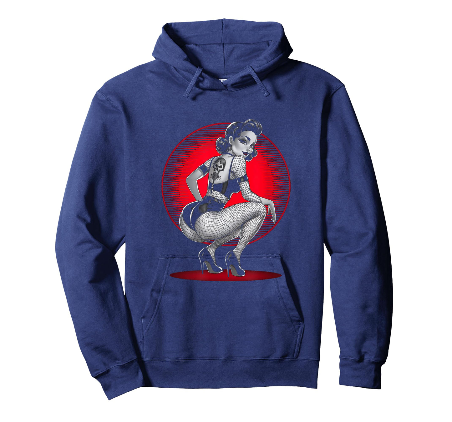 Retro Gothic Halloween Men Women Tees Tattoo Goth Pin-up Girl Vintage Rockabilly Unisex-Adults T-Shirt Black Small Short Sleeve