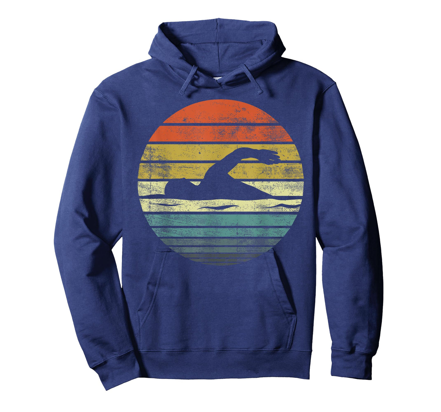 Swimmer Gifts Funny Retro Vintage Sunset Swim Coach Swimming T-Shirt