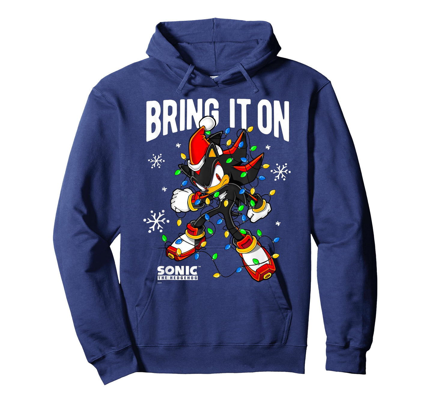 Sonic The Hedgehog Christmas Bring It On Shadow Xmas Lights T-Shirt