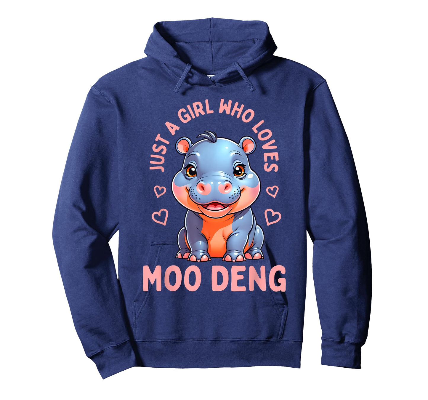 A Girl Who Loves Moo Deng Hippo Women Toddler Girls T-Shirt