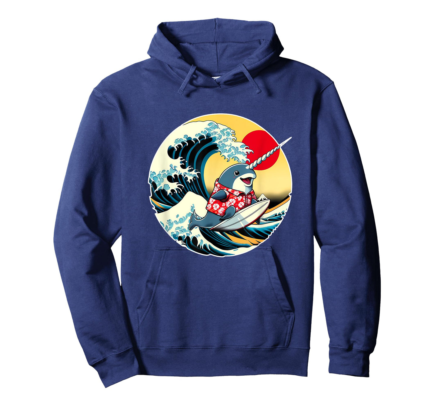 Great Wave Kanagawa Narwhal Surfing T-Shirt