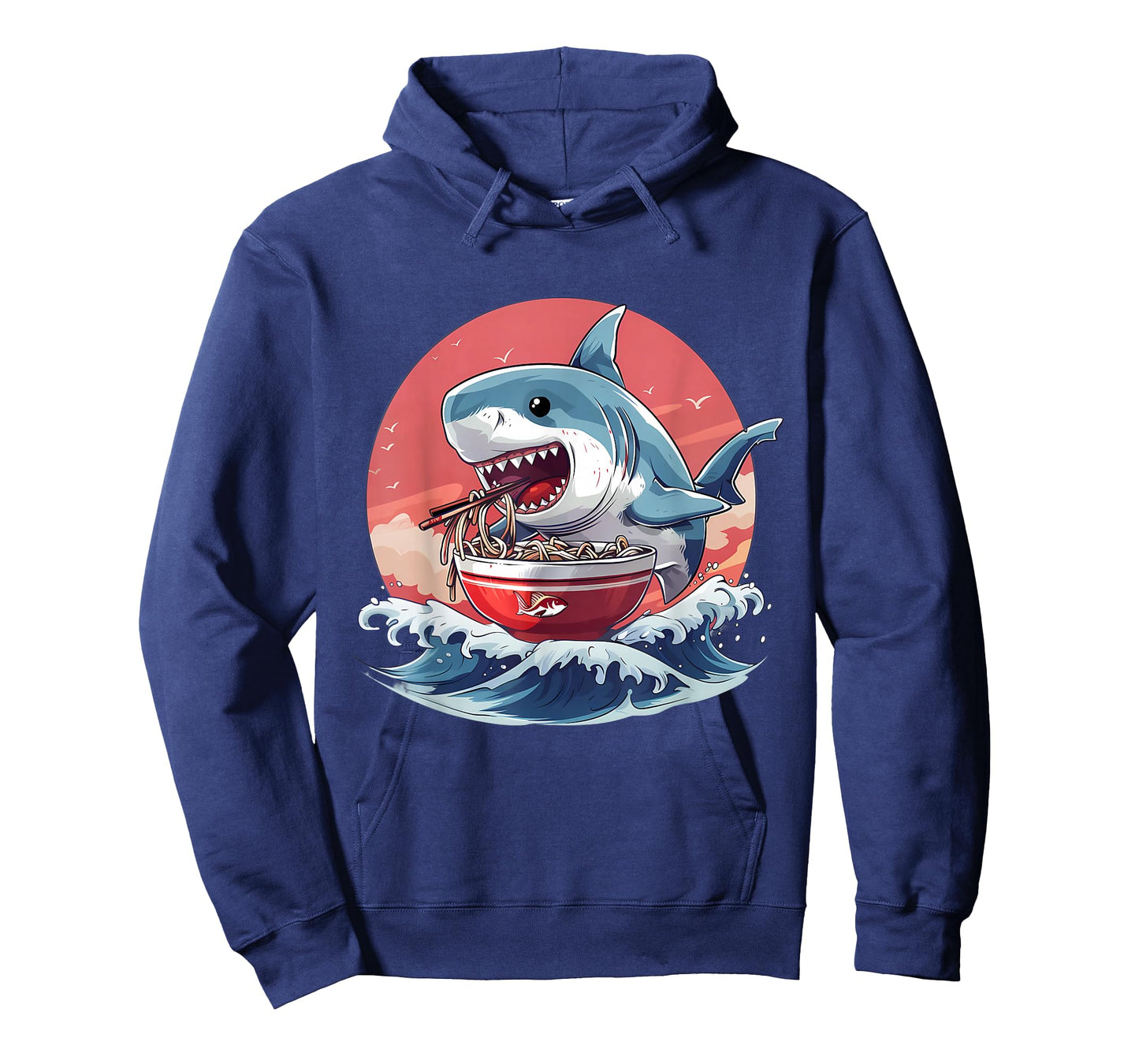 Sea Animal Japanese Noodles Shark Eating Ramen Noodles T-Shirt