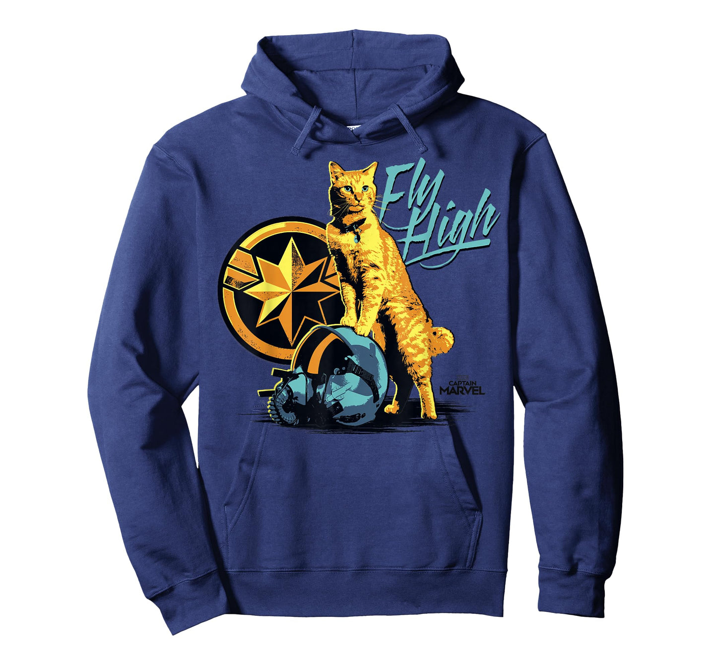 Captain Marvel Symbol Goose Fly High Graphic T-Shirt T-Shirt