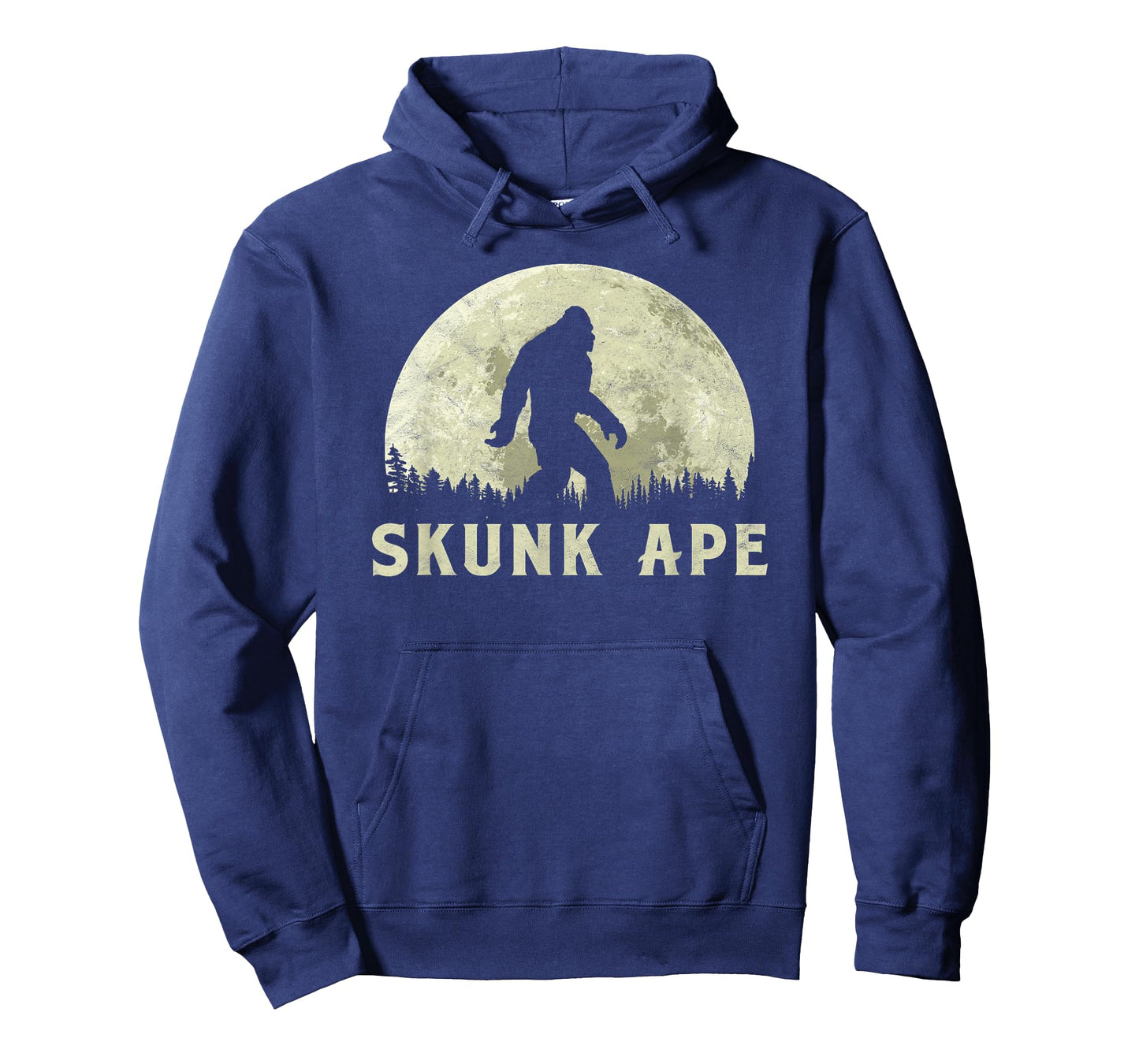 Skunk Ape! Bigfoot Moon Silhouette Retro T-Shirt - Believe! T-Shirt