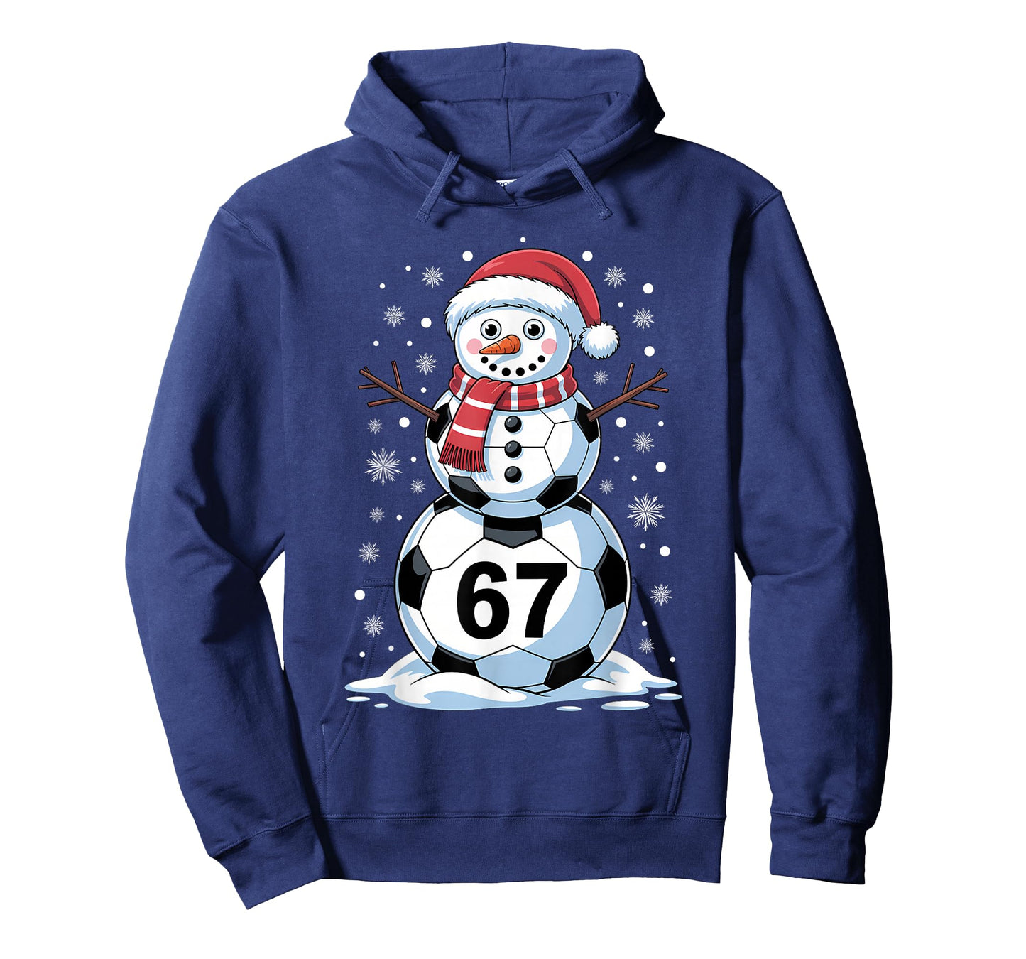 Christmas 67 Meme Soccer Snowman Tree Funny Xmas Boys Men T-Shirt