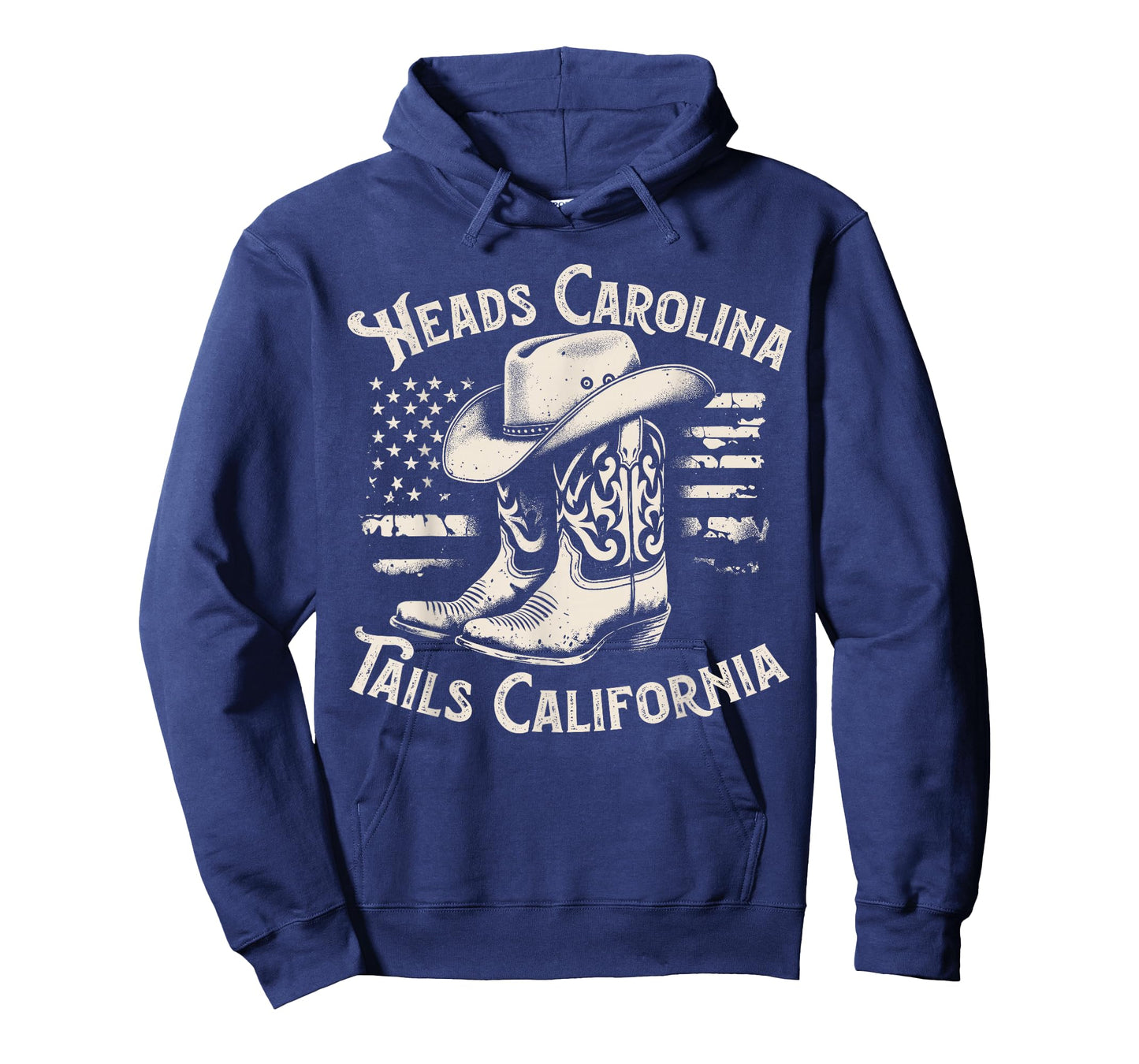 Heads Carolina Tail California Retro Vintage Country T-Shirt