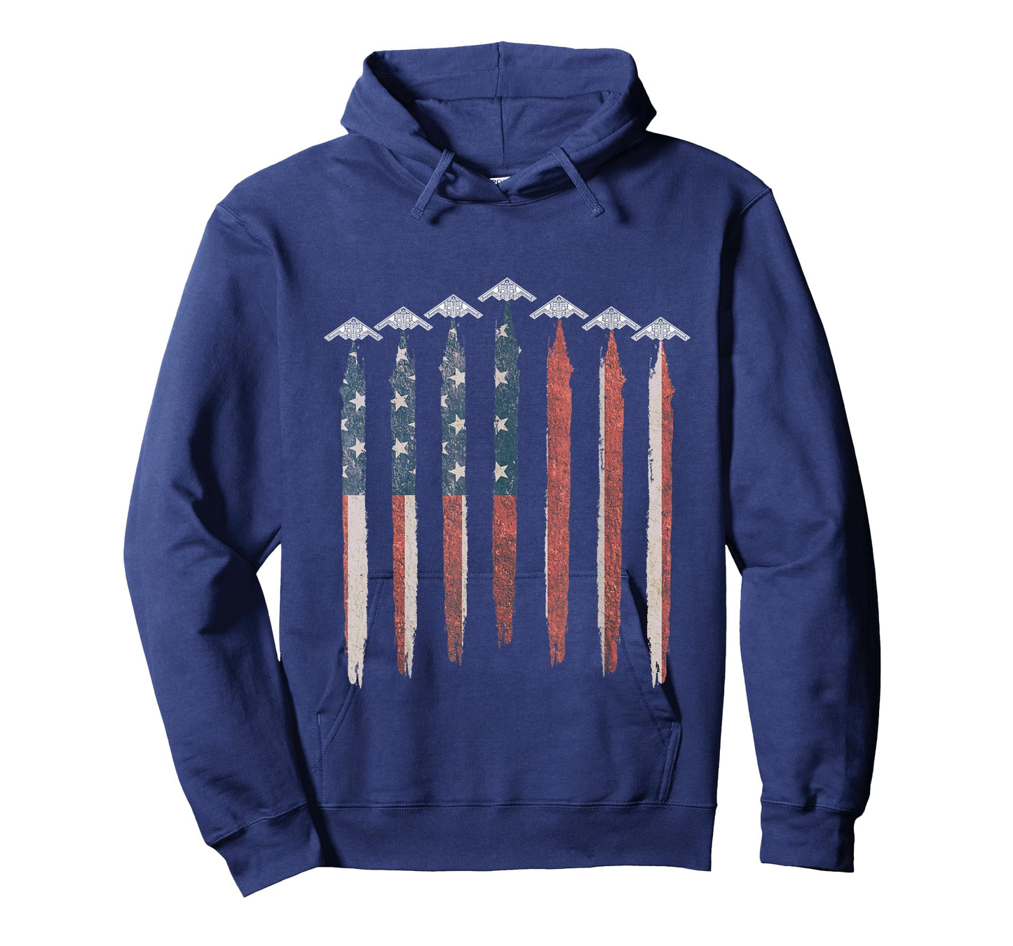 B2 Stealth Bomber Airplane USA Flag B2 4th of July T-Shirt