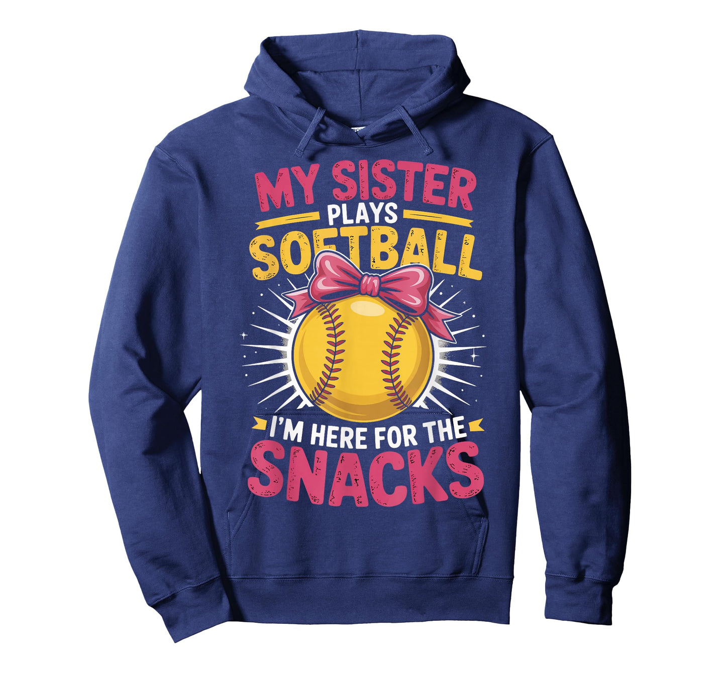 My Sister Plays Softball I'm Here For The Snacks T-Shirt