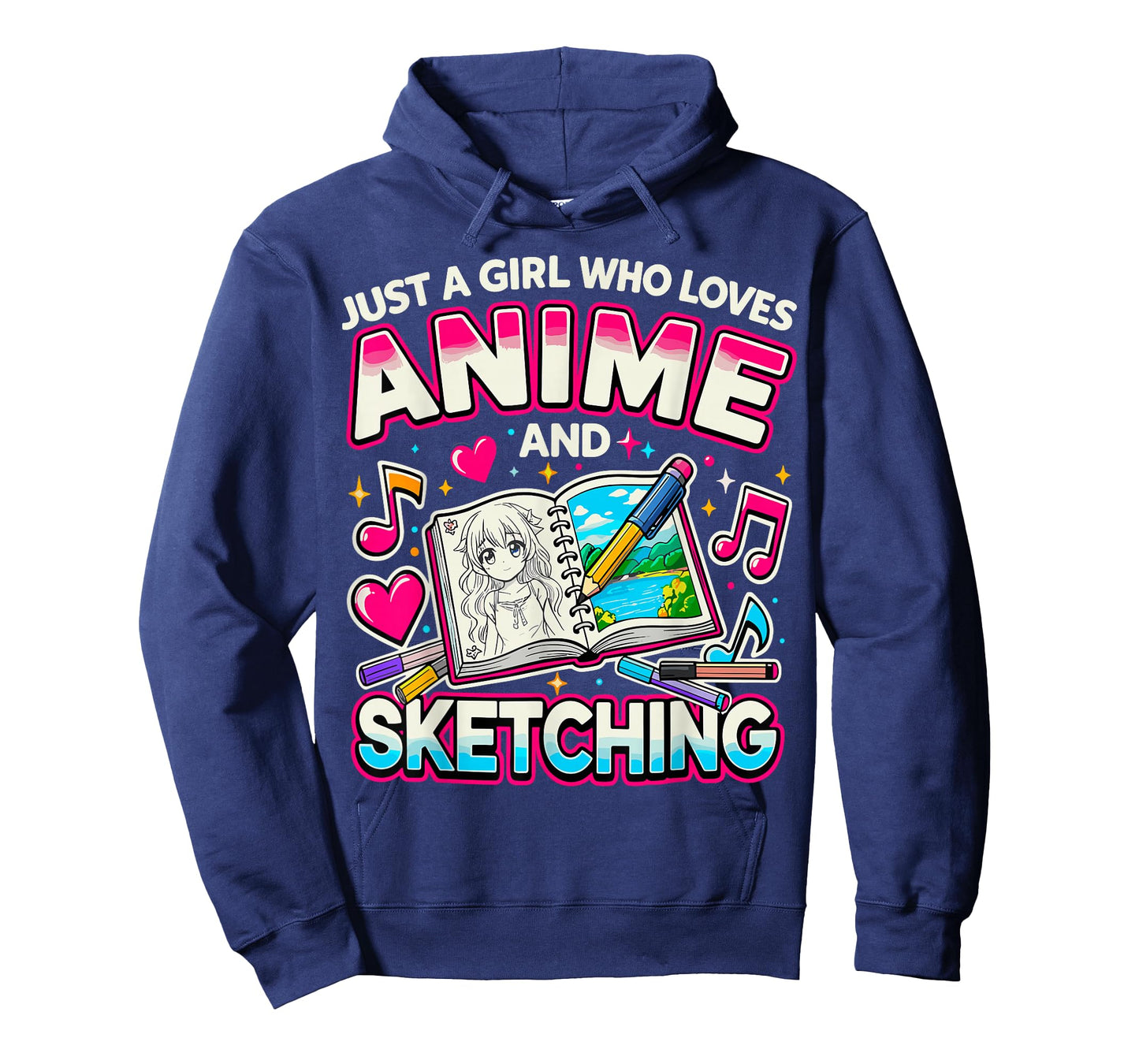 Manga Art Just a Girl Who Loves Anime and Sketching T-Shirt