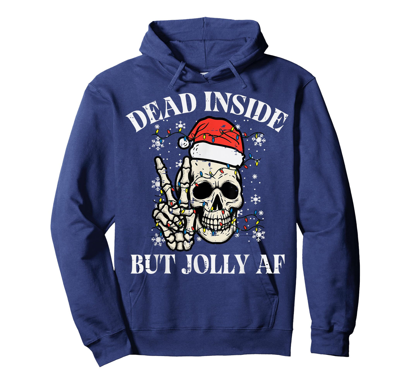 Christmas Skull Peace Dead Inside But Jolly Xmas Men Women T-Shirt