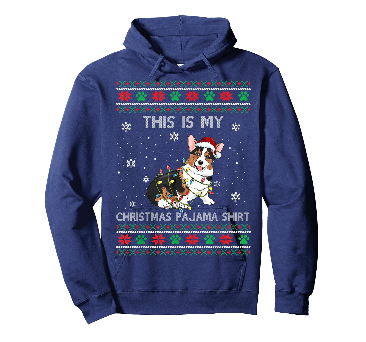 This Is My Christmas Pajama Shirt Tricolor Corgi Pjs Xmas T-Shirt