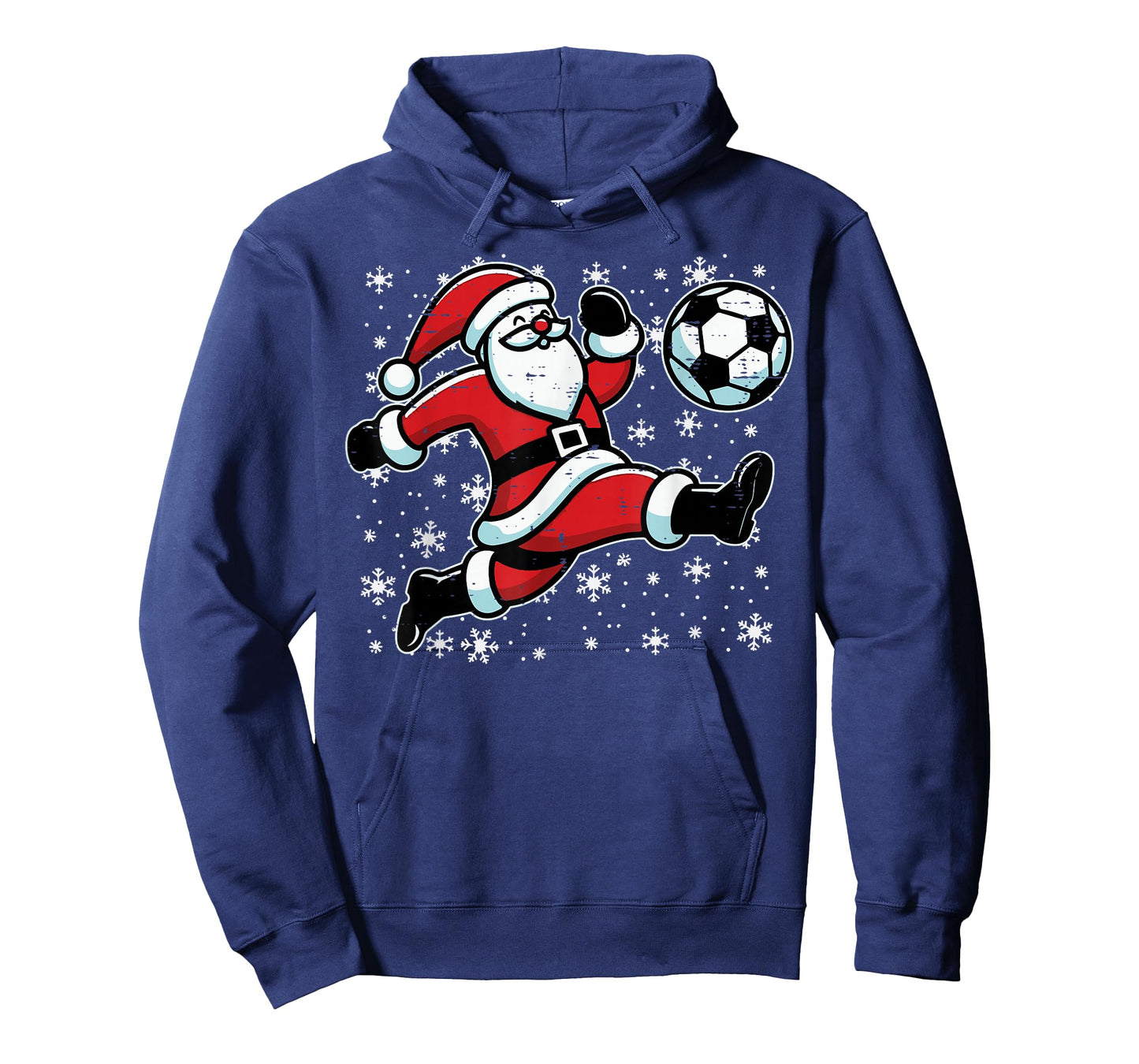 Christmas Santa Football Kick Xmas Soccer Men Boys Kid Youth T-Shirt
