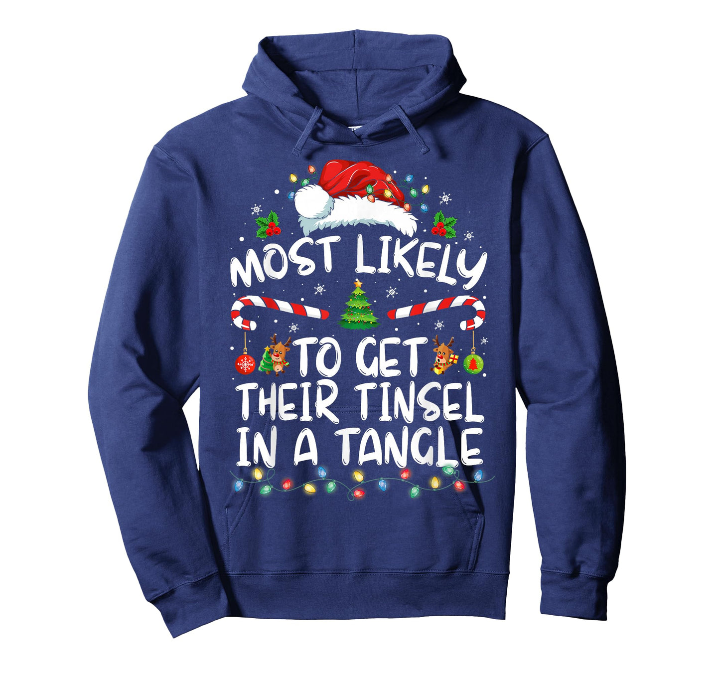 Most Likely To Get Their Tinsel In A Tangle Family Christmas T-Shirt