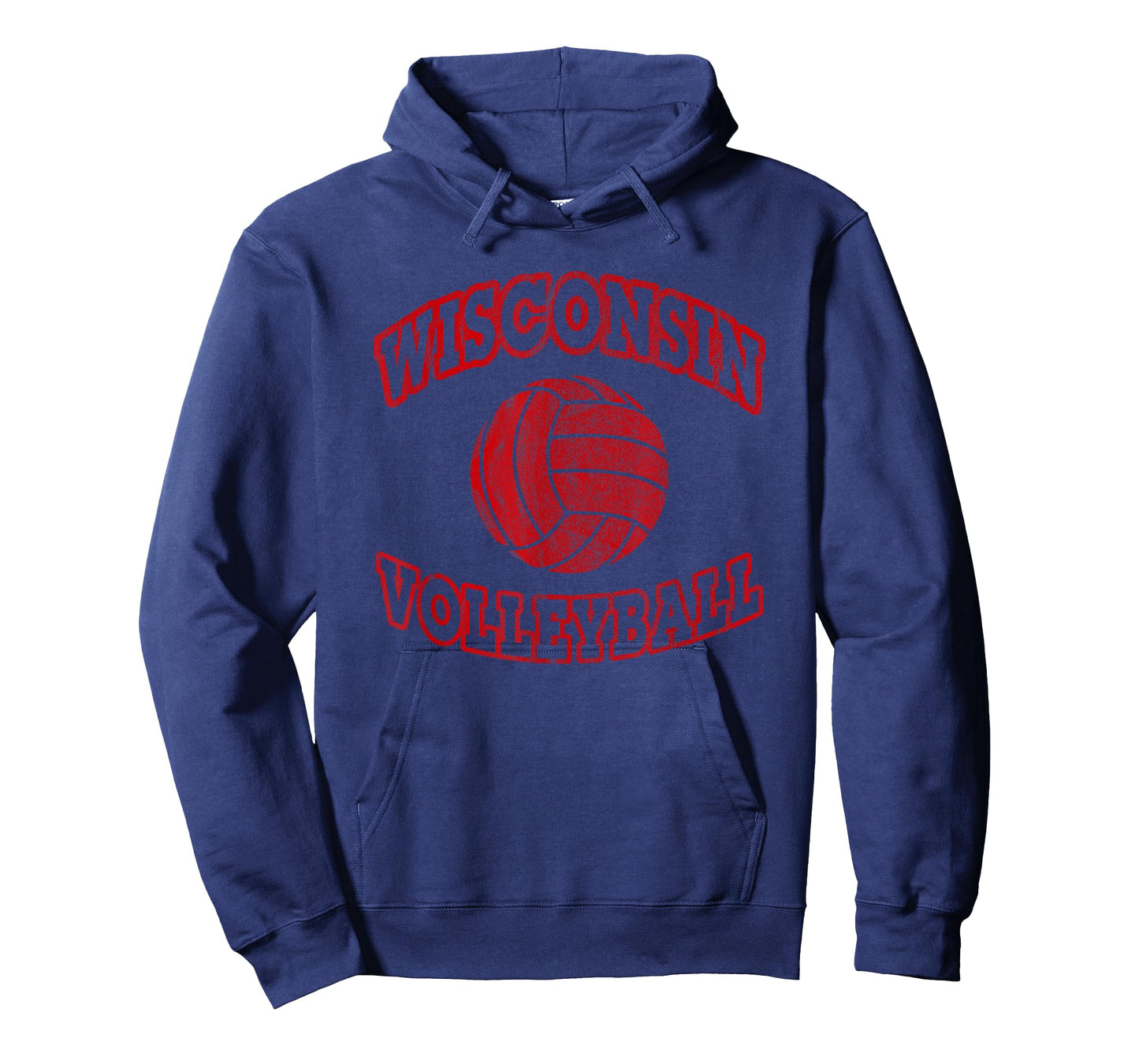 Wisconsin Volleyball Classic Style VIntage Distressed T-Shirt