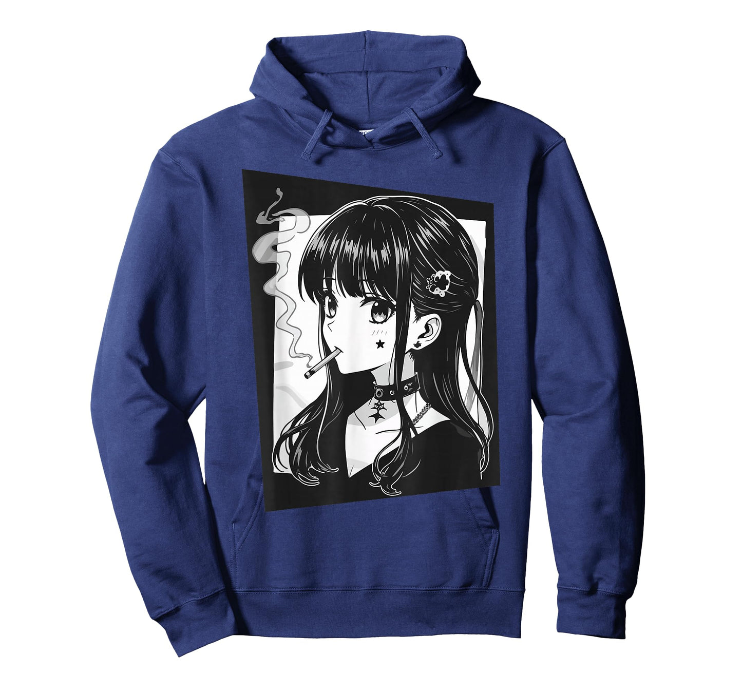 Edgy Anime Girl Smoking Manga Art Design T-Shirt