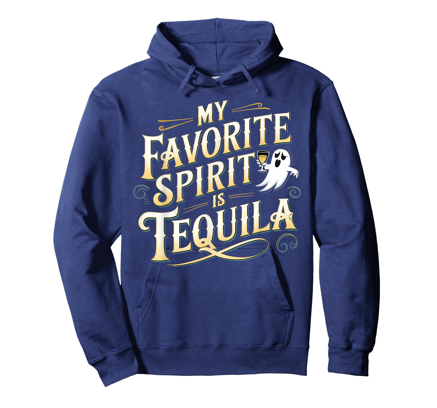 My Favorite Spirit is Tequila | Funny Ghost Drinking Tequila T-Shirt