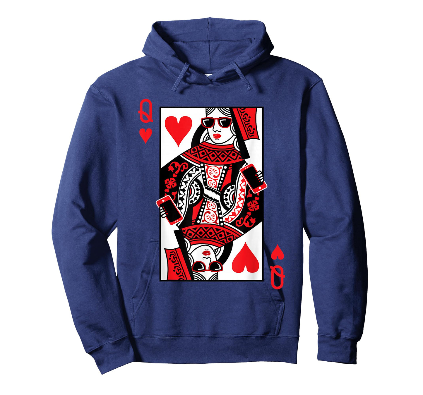 Classic Black Queen of Hearts T-Shirt: Adult, Short Sleeve, Cotton-Polyester Blend